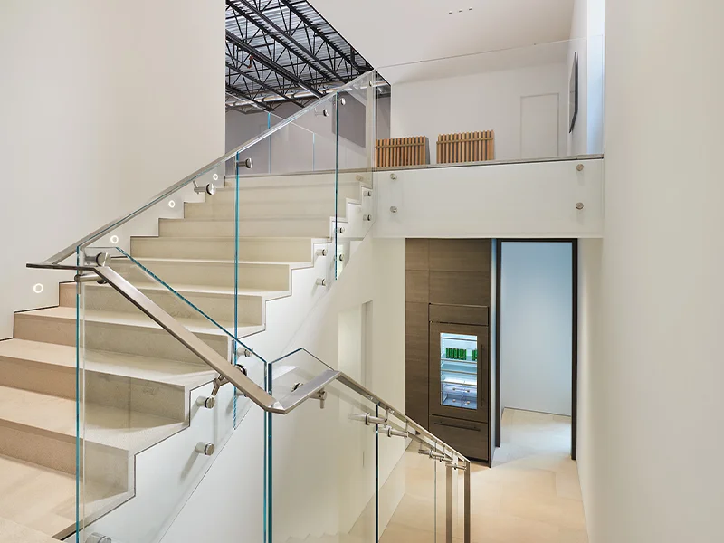 Glass handrail installation Portland OR